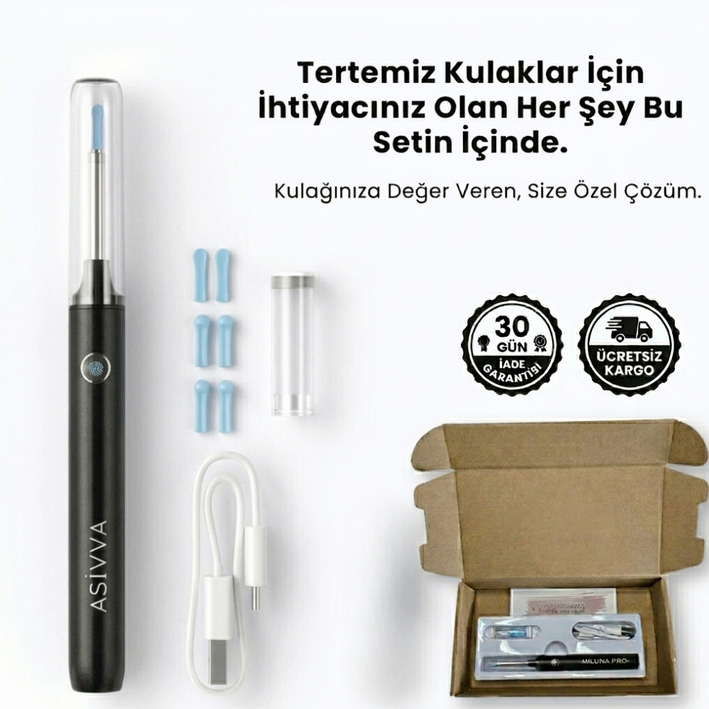 Asivva Kameralı Kulak Temizleme Cihazı