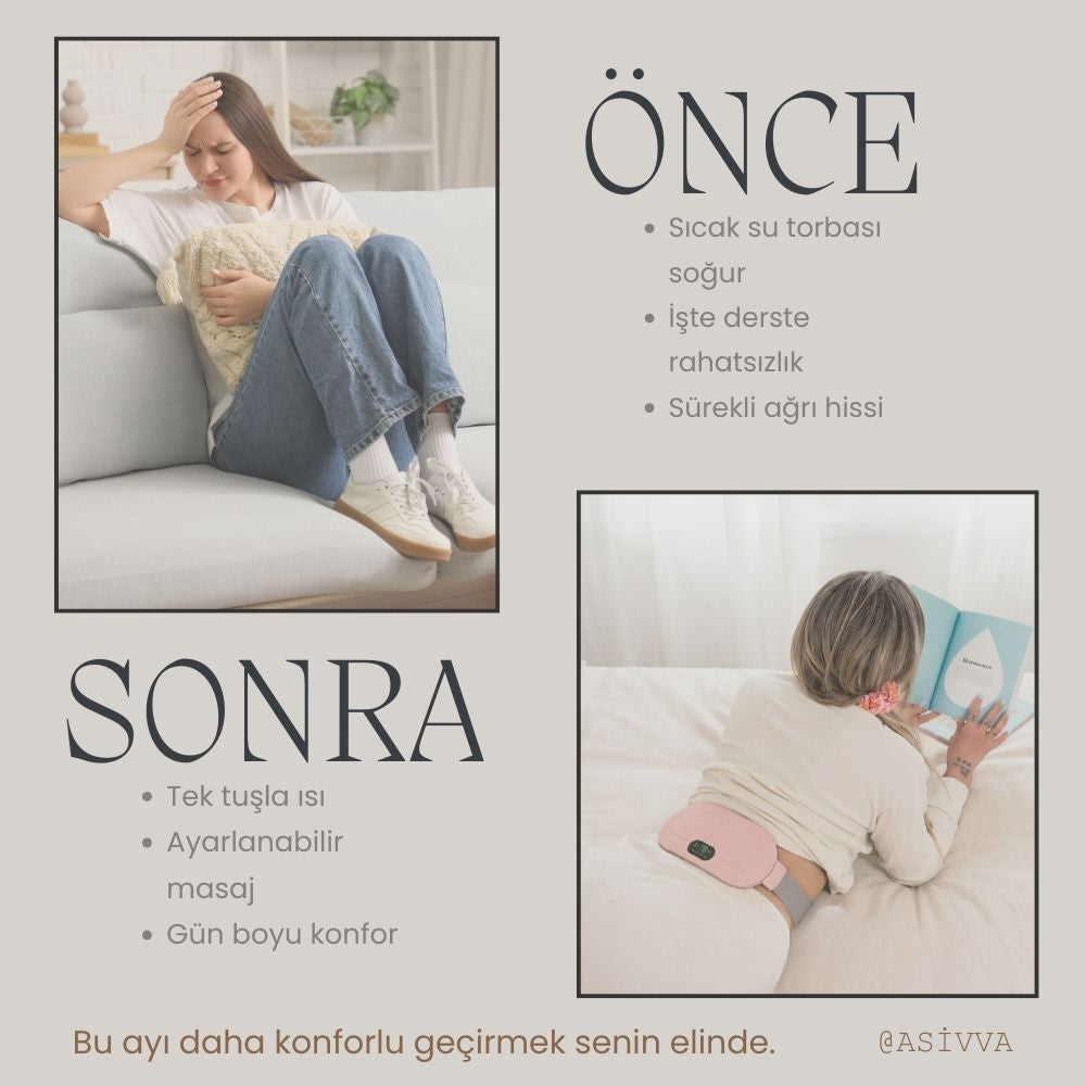 Asivva Akıllı Isı ve Masaj Kemeri